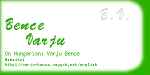 bence varju business card